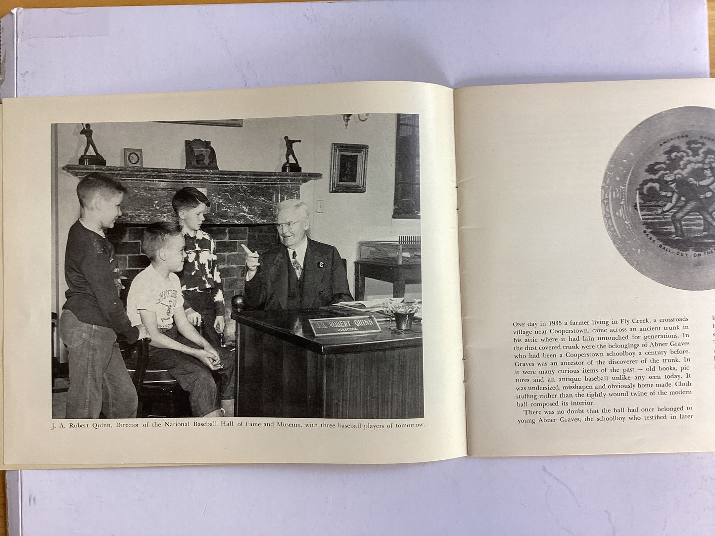 1951 Baseball Hall of Fame Yearbook Signed by Bob Quinn, Director of Hall of Fame