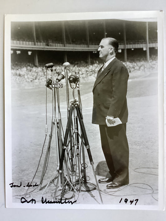 AB Happy Chandler Hall of Fame Baseball Commissioner Signed 8X10