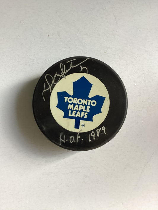 Toronto Maple Leafs Signed Puck - Daryl Sittler