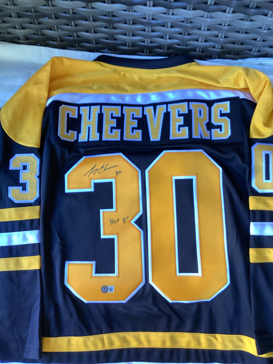 Boston Bruins Signed Bruins Shirt - Gerry Cheevers