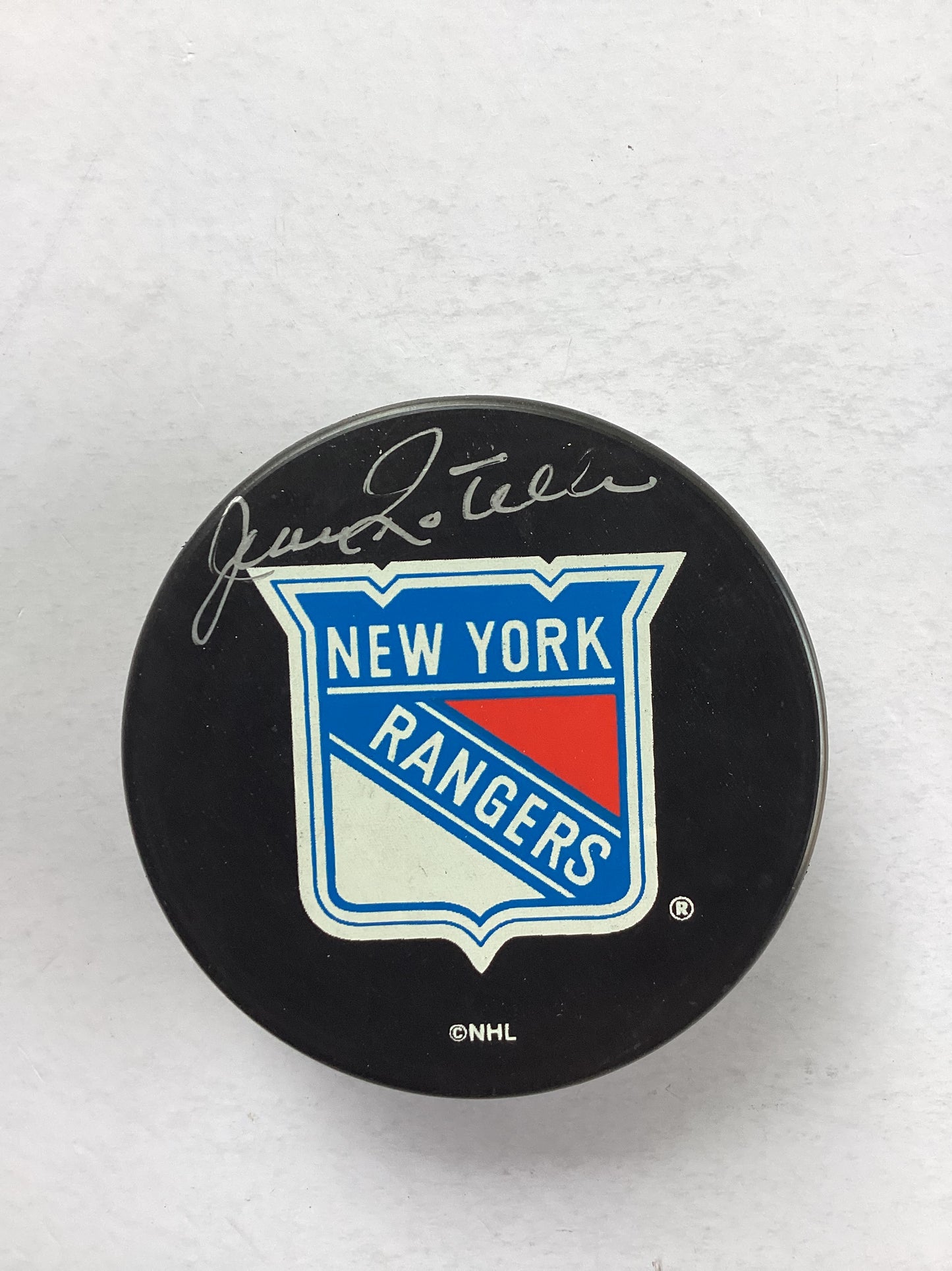 New York Rangers Signed Puck - Jean Ratelle