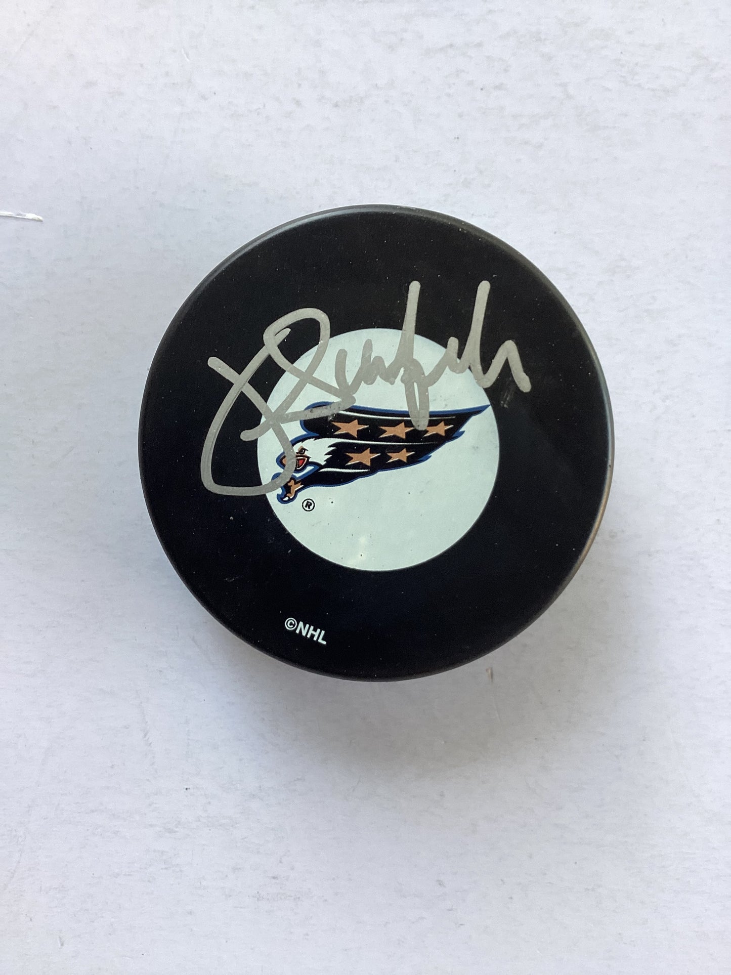 Washington Capitals Signed Puck - Jim Schoenfeld