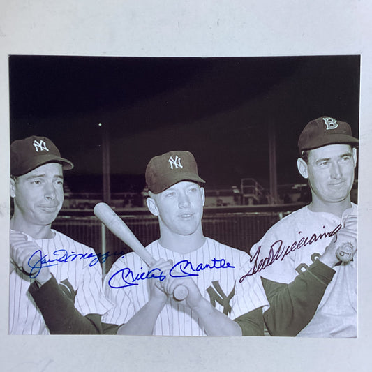 Joe DiMaggio - New York Yankees, Mickey Mantle - New York Yankees & Ted Williams - Boston Red Sox