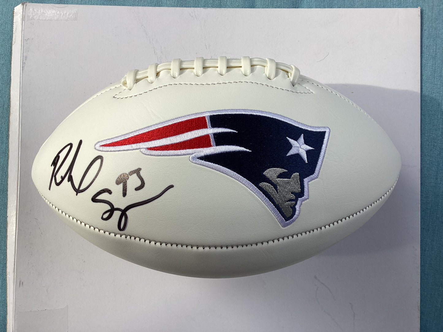 New England Patriots Signed Football - Richard Seymour