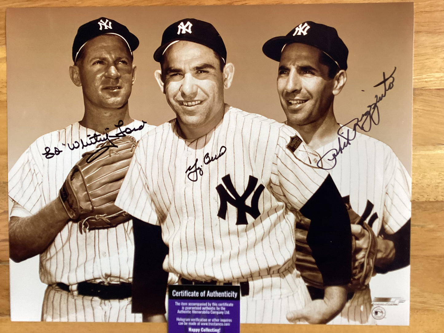 Whitey Ford, Yogi Berra & Phil Rizzuto - New York Yankees