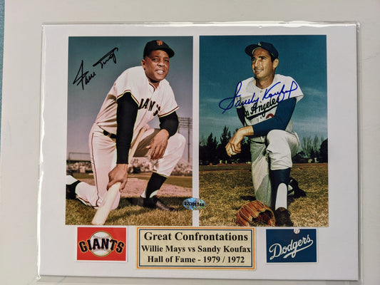 Willie Mays - San Francisco Giants & Sandy Koufax - Los Angeles Dodgers