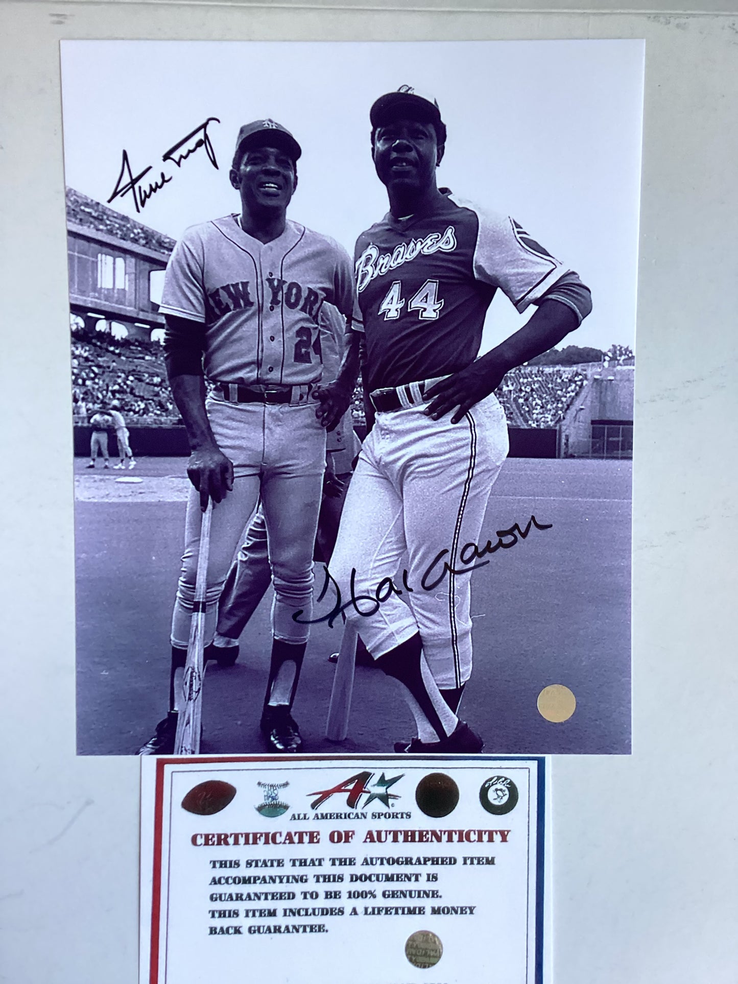 Willie Mays - New York Mets & Hank Aaron - Atlanta Braves